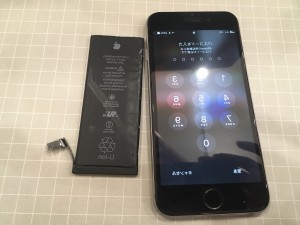 iphone6sの電池交換画像