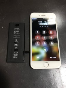 iPhone6s電池交換