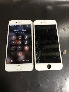 iPhone8 画面割れ修理