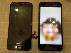 iPhone7　ガラス破損