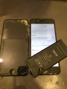 iPhone６画面とバッテリー交換