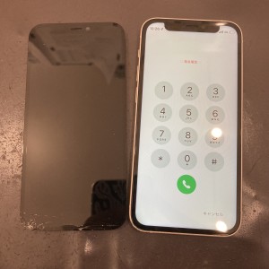iPhone12mini 画面修理　液晶故障