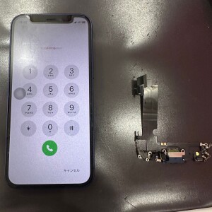 iPhone12miniドックコネクター修理水没